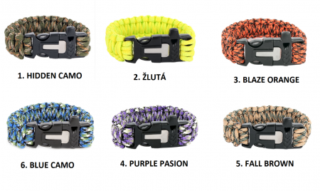 Survival nárameky s multifunkční přezkou, Vyberte si barvu